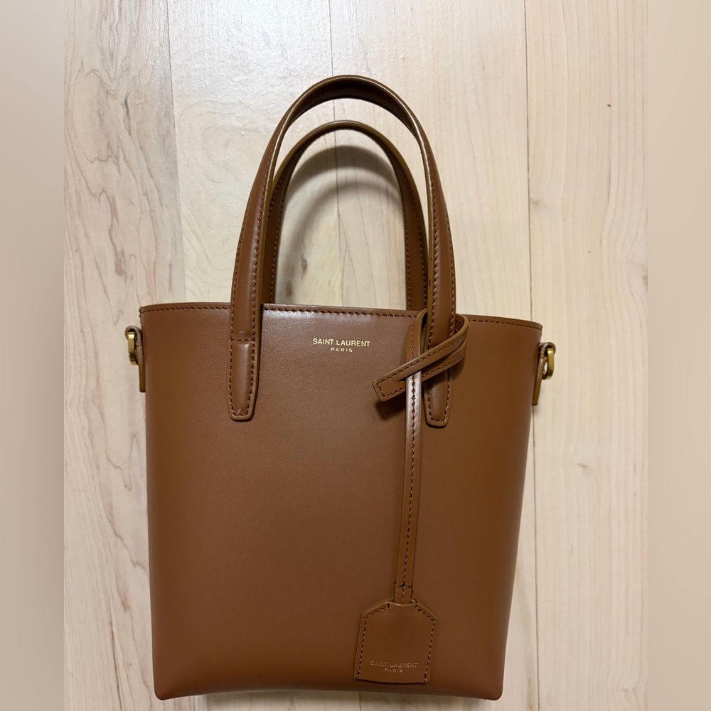 MINI TOY SHOPPING SAINT LAURENT IN BOX LEATHER (Fox color)